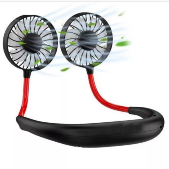 Personal Fan/ Portable Neckband Dual Cooling Fan NWT - Picture 2 of 8